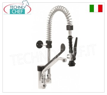 Grifo mezclador monomando con caño giratorio Ø20×250 mm y ducha suspendida