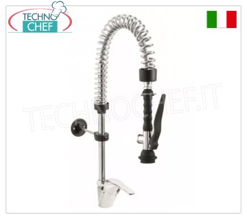 Grifo mezclador monomando con ducha suspendida, versión mini, longitud de tubo 351 mm