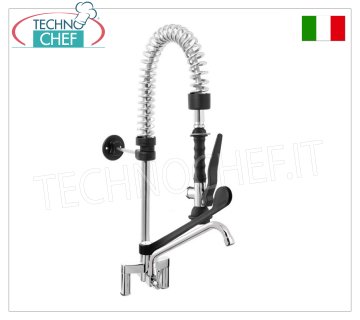Grifo mezclador de lavabo de dos orificios con caño giratorio Ø20×250 mm y ducha suspendida