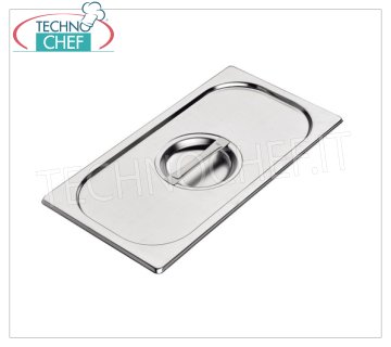 Tapa de acero inoxidable 18/10 con asa para recipiente GN 1/3