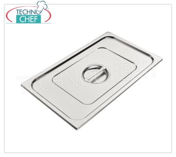 Tapa de acero inoxidable 18/10 con asa para contenedor GN 1/1
