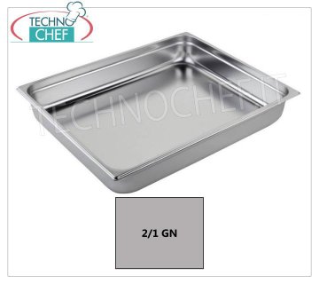 Recipientes Gastronorm GN 2/1 de acero inoxidable, tamaño 650x530mm