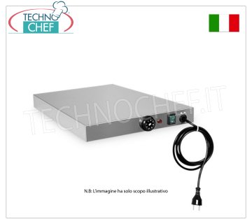 Superficie de mantenimiento en caliente de acero inoxidable, dim.mm 500x500x60h