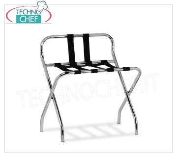 Portaequipajes con estructura plegable en tubo de acero cromado, con lateral, dim.mm 560x400x620h