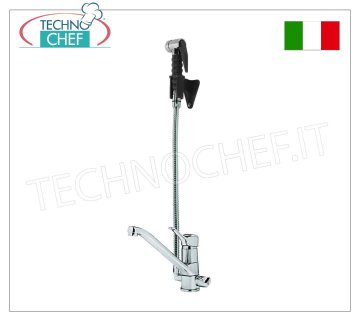 Grifo monomando con caño y ducha con flexo de 100 cm