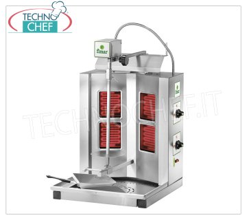 GYROS ELETTRICO con 4 RESISTENZE, asta di cottura 320 mm