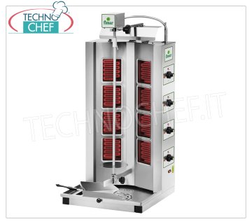 GIROS ELÉCTRICOS con 8 RESISTENCIAS, varilla de cocción de 640 mm de altura