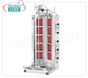 GIROS ELÉCTRICOS con 10 RESISTENCIAS, varilla de cocción de 760 mm de altura