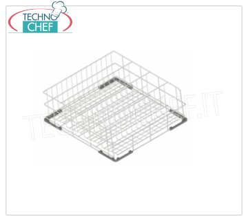 Cesta inclinada para copas de vino con 5 compartimentos, máx. Ø 100 mm, dimensiones mm. 500x500x170h