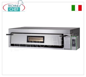 FIMAR - Horno de pizza eléctrico para 6 pizzas de 35 cm, 1 cámara transversal 108x72 cm,