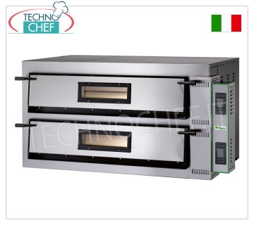 FIMAR - Horno eléctrico de pizza para 6+6 pizzas de 35cm, 2 cámaras transversales independientes de 108x72cm,