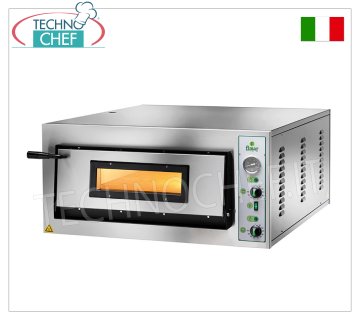 FIMAR - Horno de pizza eléctrico para 6 pizzas de 30 cm, 1 cámara 61 x 91,5 cm - Controles mecánicos