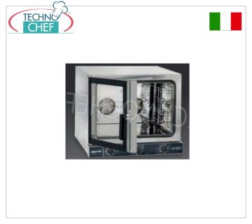 TECNODOM - Horno Eléctrico de Convección con GRILL, para 4 bandejas GN1/1 (325x530 mm), dim. mm. 686x660x580h