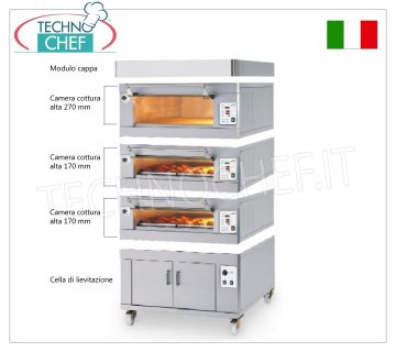 Horno eléctrico modular para pastelería, cámara de 800x1200 mm,