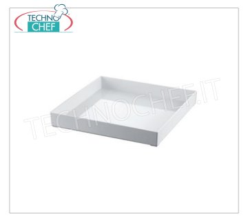 Fiesta - Hora feliz Bandeja para FINGER FOOD en plastico blanco, Cm.30x30x4h