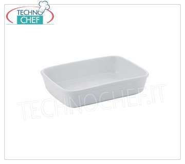 Fuentes de horno de porcelana Fuente de horno Gastro-Norm rectangular, cm.27x20, h.6, marca MPS PORCELLANE SARONNO