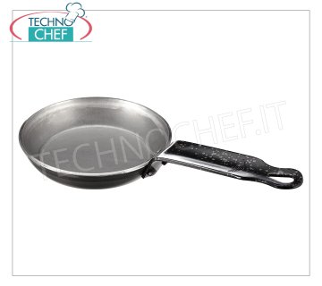 Paderno - sartenes de hierro de 12 cm para Blinis, profesional por inducción Sartén Blinis de hierro con 1 asa, Profesional, diam. 12 cm, 2 cm de alto