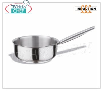 Cazuela Baja de Acero Inoxidable 1 asa, para Inducción,
