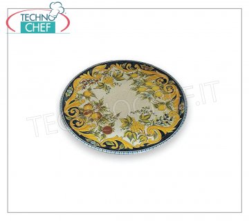 SATURNIA - PLATO PARA PIZZA - Colección NÁPOLES - IMPRESIÓN DIGITAL TOSCANA en Porcelana