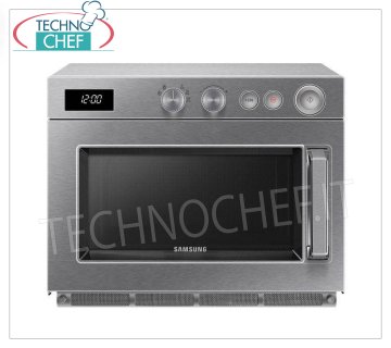 SAMSUNG - Horno Microondas Profesional, Controles Manuales, Potencia 1500 W, Cámara GN 2/3 cm 37x37 - mod. CM1519-UR Horno microondas profesional SAMSUNG, con MANDOS MANUALES, cámara mm.370x370x190h, apto para bandejas GN 2/3, potencia 1,5 kW, 5 niveles de potencia, 2 magnetrones de 750 W, V.230/1, kW.3 ,00, peso 32 Kg, dim.mm.464x557x368h