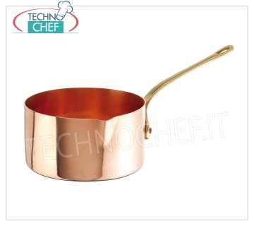 Cacerola para azúcar de cobre, estañada por dentro, 1 asa