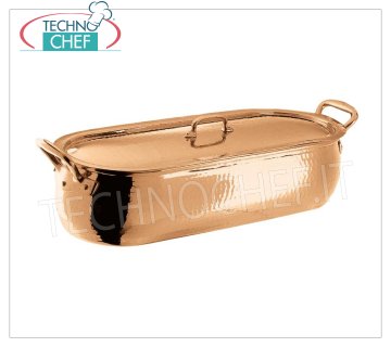 Pecera rectangular de COBRE estañado interiormente con tapa, dim. mm. 500x180x110h.