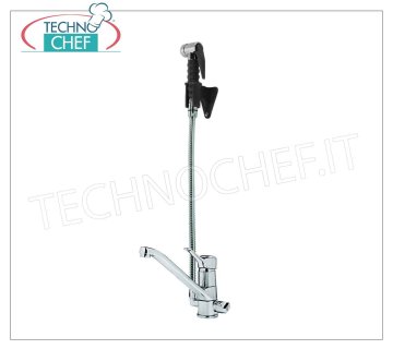 Grifo monomando con caño y ducha con flexo de 100 cm Grifo monomando con caño orientable y desviador para DUCHA con flexible de 100 cm
