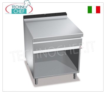 TECHNOCHEF - ENCIMERA NEUTRA sobre MUEBLE ABIERTO con CAJÓN, DOBLE módulo 800 mm, Mod.N9T8MC