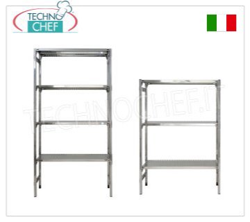 Estanterías de acero inoxidable 304, Estantes ranurados, Montaje con gancho/encajado 