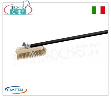 Gi.Metal - Escobilla de Carbón Orientable con Cerdas de Latón - mod.ACC-SP