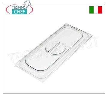 Tapa de heladería de policarbonato, tenue. 360x165mm