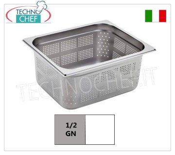 Contenedores de acero inoxidable GN 1/2 perforados, dimensiones 325x265 mm