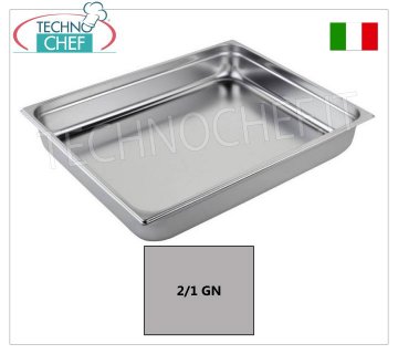 Cacerolas Gastronorm GN 2/1 en acero inoxidable, dim.mm 650x530