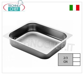 Bandejas Gastronorm 2/3 en acero inoxidable, dim. mm. 353x325