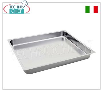 Bandejas Gastronorm 2/1 en acero inoxidable, dim. mm. 650x530
