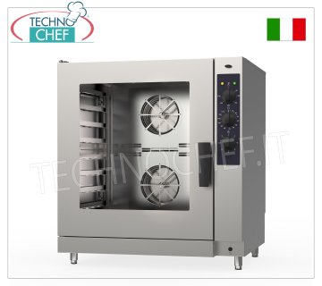 HORNO DE CONVECCIÓN A VAPOR DIRECTO A GAS PARA PASTELERÍA, 8 BANDEJAS 600x400 mm, CONTROL ELECTROMECANICO