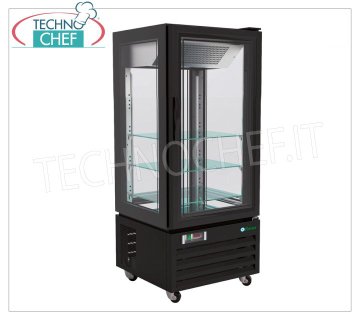 Vitrina refrigerada, 4 lados de exposición, ventilada, temp.-18°/-22°C, lt.280, Clase D