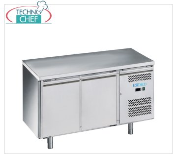 Forcold - Mesa Frigorífica, Temp.-18°/-22°C, 2 Puertas, con Monobloc, Sistema Enchufable, Clase E, mod.M-GN2100BT-FC Congelador de Mesa Congelador 2 Puertas, con Monoblock, Sistema Enchufable, capacidad 282 litros, temp. -18°/-22°C, ventilado, Gastronorm 1/1, ECOLÓGICO en Clase E, Gas R290, V.230/1, Kw.0,675, Peso 96 Kg, dim.mm.1360x700x850h