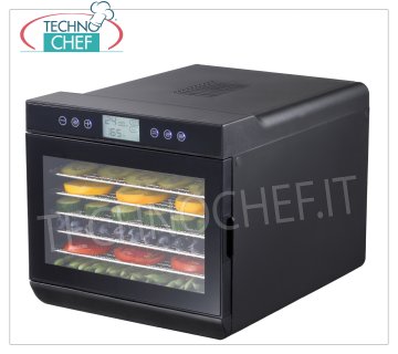 Technochef - SECADORA DE VERDURAS con 7 BANDEJAS DE ACERO INOXIDABLE, Mod. 229064 SECADORA PARA VERDURAS con 7 BANDEJAS DE ACERO INOXIDABLE (estantes) mm 375x300, pantalla digital, temperatura ajustable de 35 ° a 70 ° C, V.230 / 1, Kw.0,5, dim.mm.345x450x315h