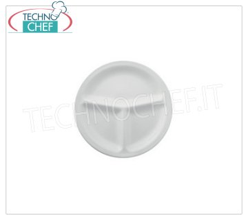 SATURNIA - PLATO DE 3 COMPARTIMENTOS en Porcelana Blanca