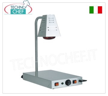 Placa calefactora de acero inoxidable con lámparas de calentamiento por infrarrojos,