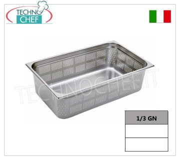 Recipientes perforados Gastronorm 1/3 de acero inoxidable, dim.325x175mm