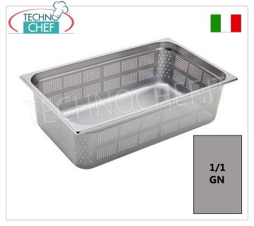 Recipientes perforados Gastronorm 1/1 de acero inoxidable, dim.530x325mm