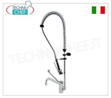 Grifo monomando con caño de 24,5 cm y ducha suspendida