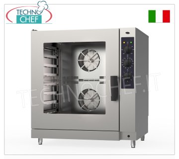 HORNO ELÉCTRICO DE CONVECCIÓN-VAPOR PARA PASTELERÍA, 8 BANDEJAS mm.600x400, CONTROLES ELECTROMECÁNICOS