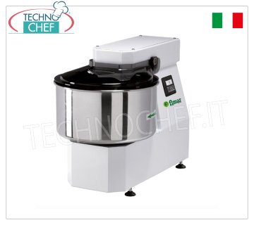 Fimar - Mezcladora de espiral 25 kg (cuba de 30 lt), dimensiones 415 x 763 x 753 h