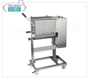 FIMAR - Batidora de carne de acero inoxidable, 1 pala, capacidad max cubeta 30 Kg, mod.30C1P Batidora de carne en acero inoxidable, con cubeta basculante de 30 Kg, pala desmontable, V.400/3, Kw.0,75, Peso 49 Kg, dim.mm.700x420x1020h