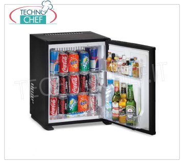 Technochef - Frigor Minibar para habitación de hotel, capacidad de 30 lt, Clase A +, Ahorro de energía, Frigorífico Minibar para habitación de hotel, clase A +, capacidad 30 lt, temperatura + 8 ° / + 14 ° C, V.230 / 1, Kw.0,06, Peso 11 Kg, dim.mm.512x419x397h