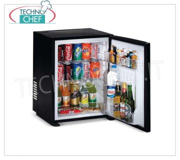 Technochef - Frigor Minibar para habitación de hotel, clase A +, capacidad 40 lt, Frigorífico Minibar para habitación de hotel, clase A +, capacidad 40 lt, temperatura + 8 ° / + 14 ° C, V.230 / 1, Kw.0,06, Peso 13 Kg, dim.mm.566x441x432h