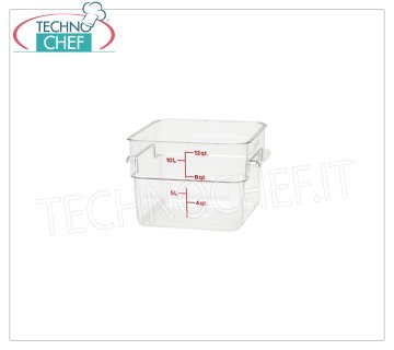 tarros de almacenamiento de alimentos Contenedor cuadrado para almacenamiento, CAMBRO, Lt.11